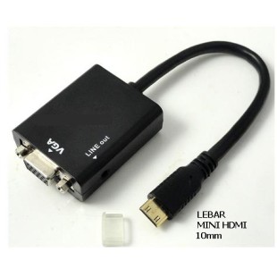Mini HDMI to VGA with Audio Cable Converter Adapter for HDTV PC Black price in Pakistan